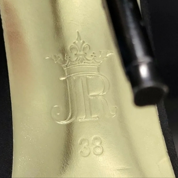 JESSICA RICH FANCY STILETTO BLACK BOOTS & NUDE TOE SZ 38 - Picture 10 of 12